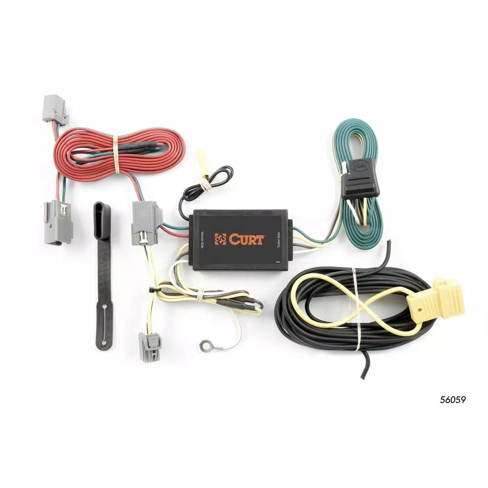 CURT Custom Vehicle-Trailer Wiring Harness for Volvo S80, 4-Way Flat Output T-Connector
