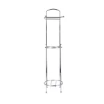 Home Basics Freestanding Chrome Toilet Paper Holder and Dispenser with 3-Roll Storage thumbnail 1
