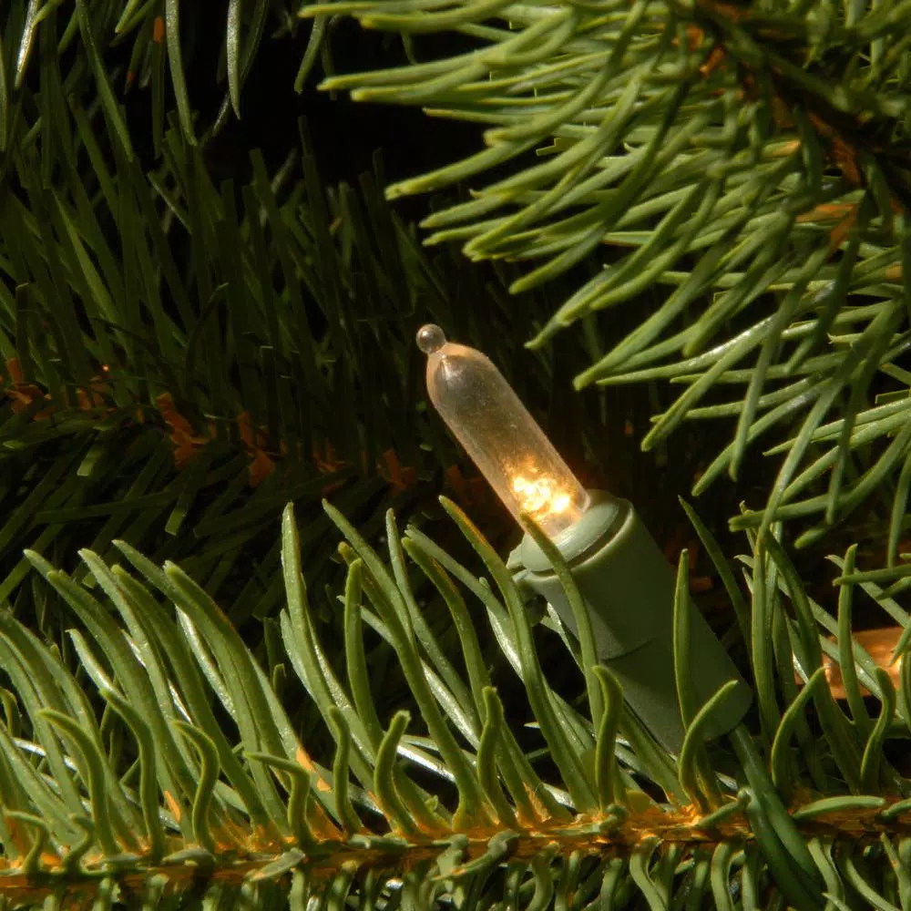 National Tree Company 7.5 ft. Feel Real Down Swept Douglas Fir Pencil Slim Artificial Christmas Tree with 350 Clear Lights