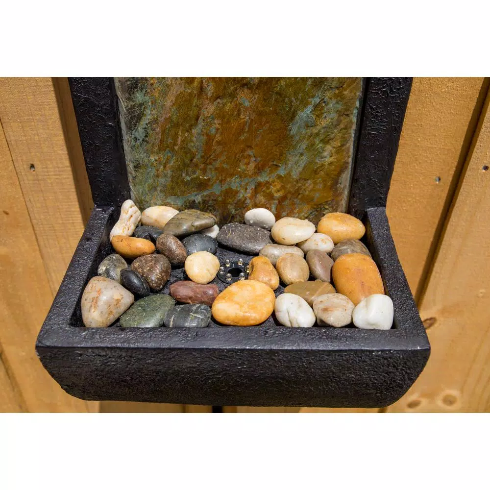 Kenroy Home Triptych Resin and Slate Indoor/Outdoor Wall Fountain, 37 in.