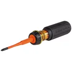 Klein Tools 2-in-1 Insulated Flip-Blade Screwdriver, #1 Phillips & 3/16 in. Slotted thumbnail 1