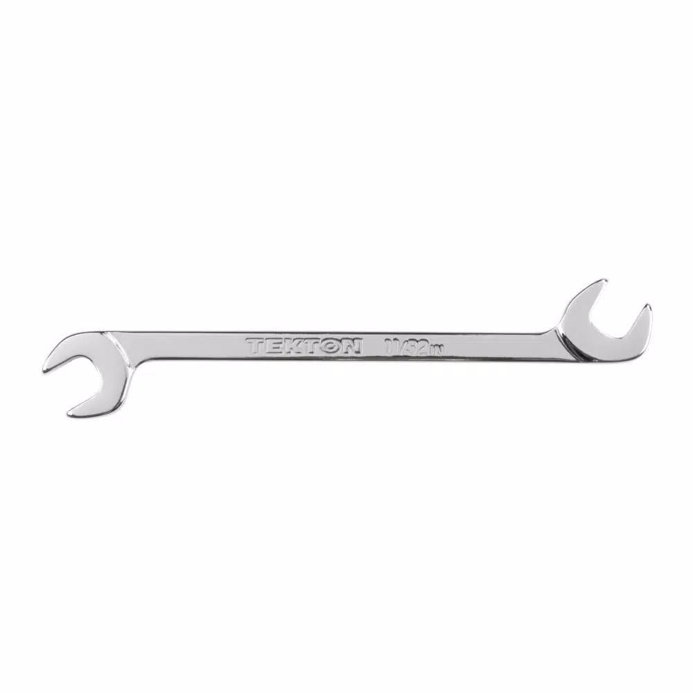 TEKTON 11/32 in. Angle Head Open End Wrench, 60° Offset