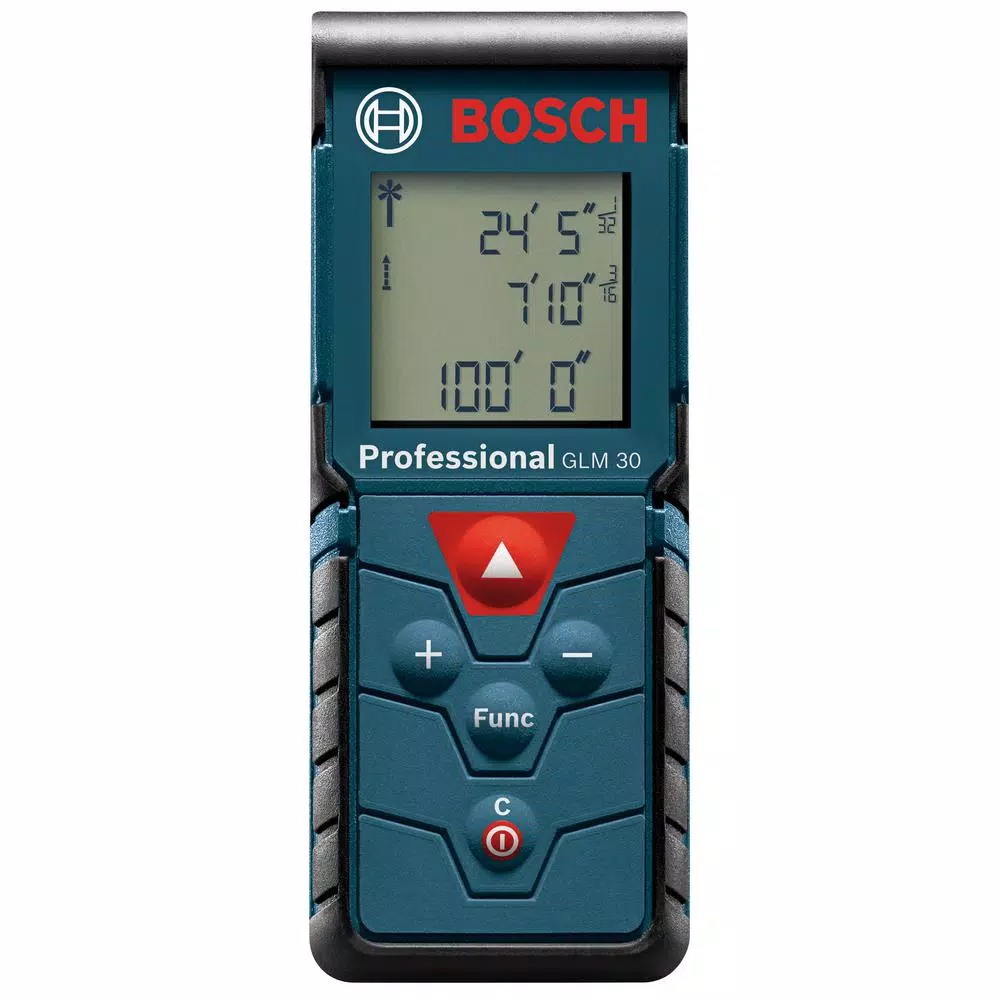 Bosch BLAZE 100 ft. Laser Distance Measurer, Digital Range Meter with Area and Volume Calculation