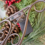 Village Lighting Company 18 in. Antler Design Adjustable Wreath Hanger, Heavy Duty Wrought Iron, Holds up to 20 lbs. thumbnail 5