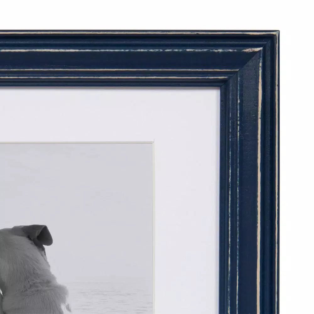 Kate and Laurel Bordeaux 10-Piece Gallery Wall Picture Frame Set - Gray, Blue, and White
