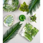 Abigails Palmetto Hand-Painted White Ceramic Square Serving Platter, 13-Inch thumbnail 3