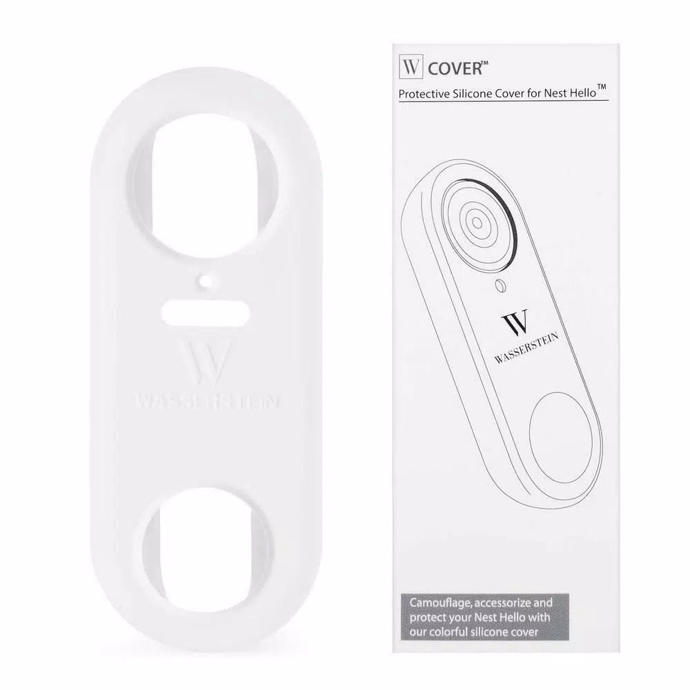 Wasserstein White Protective Silicone Skin for Google Nest Hello Video Doorbell