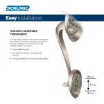 Schlage Camelot Satin Nickel Entry Door Handle with Right-Handed Flair Lever thumbnail 3