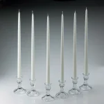 Light In The Dark Shop A Candle 18 in. White Taper Candles, Set of 12 - Dripless & Clean Burning thumbnail 2
