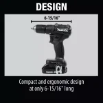 Makita 18V LXT Sub-Compact Brushless 1/2 in. Hammer Driver-Drill Kit with 2x 2.0Ah Batteries and Charger thumbnail 9