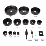 Stalwart 16-Piece Hole Saw Kit with Storage Case, Carbon Steel thumbnail 3