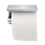 Alpine Industries Single Post Toilet Paper Holder with Storage Shelf, Brushed Stainless Steel thumbnail 4