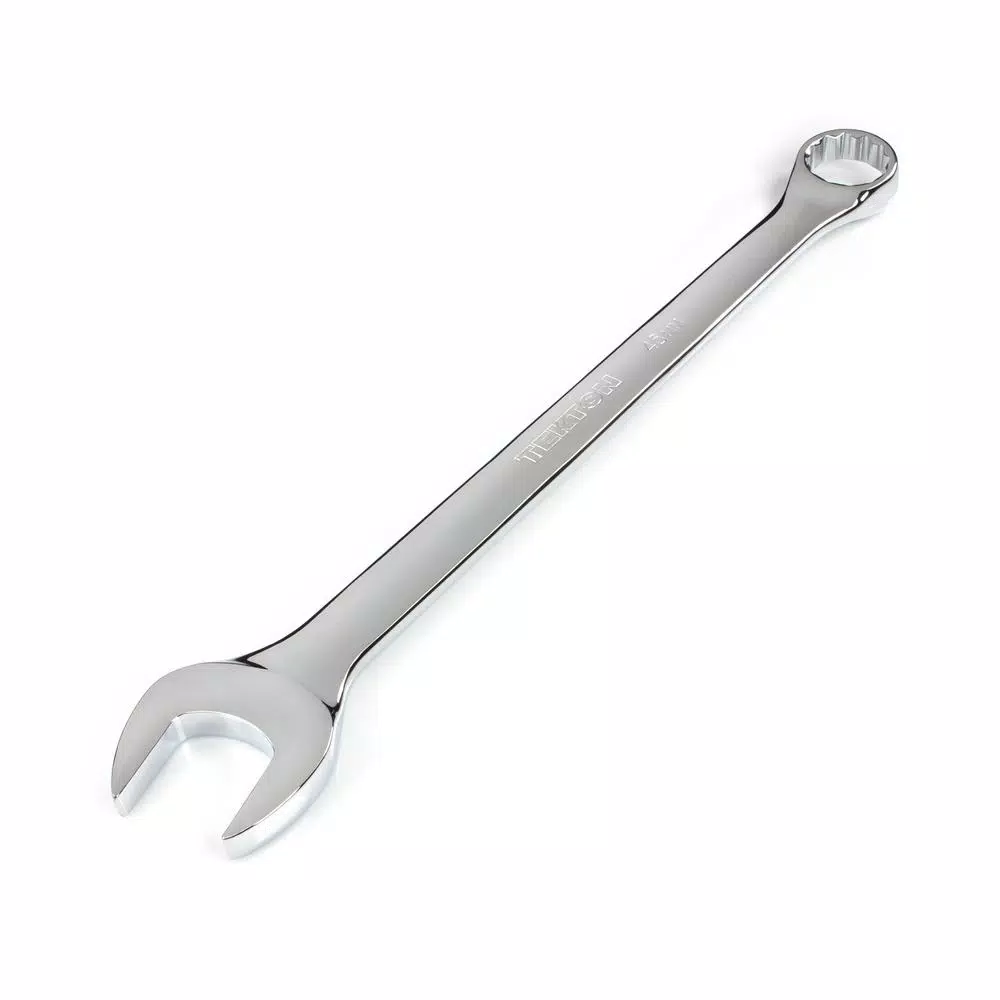 TEKTON 46 mm Combination Wrench, 12-Point Box End, Chrome Vanadium Steel