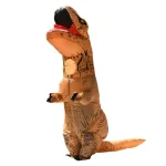 ALEKO's Inflatable Tyrannosaurus Rex Adult Costume - Orange and Black Dinosaur Bodysuit thumbnail 2