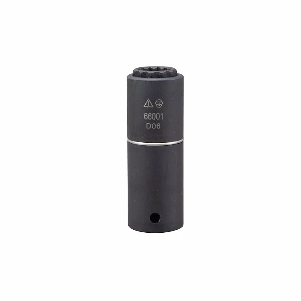 Klein Tools 1/2 in. Drive 2-in-1 Deep Impact Socket, 12-Point, 3/4 in. and 9/16 in. Dual Hex Sizes
