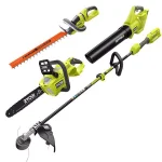 RYOBI 40V Lithium-Ion Cordless 4-Tool Combo Kit (Tool Only) - Trimmer, Blower, Chainsaw, & Hedge Trimmer thumbnail 1