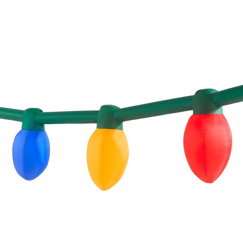 Airblown Inflatables 2 ft. Multi-Color Christmas Light Bulb String with LED Lights