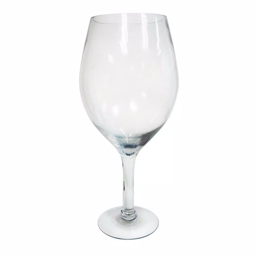 Epicureanist Large Decorative Wine Glass - 20 in. Oversized Clear Glass Display & Punch Bowl