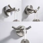 Kraus Elie Double Robe and Towel Hook, Brushed Nickel thumbnail 4