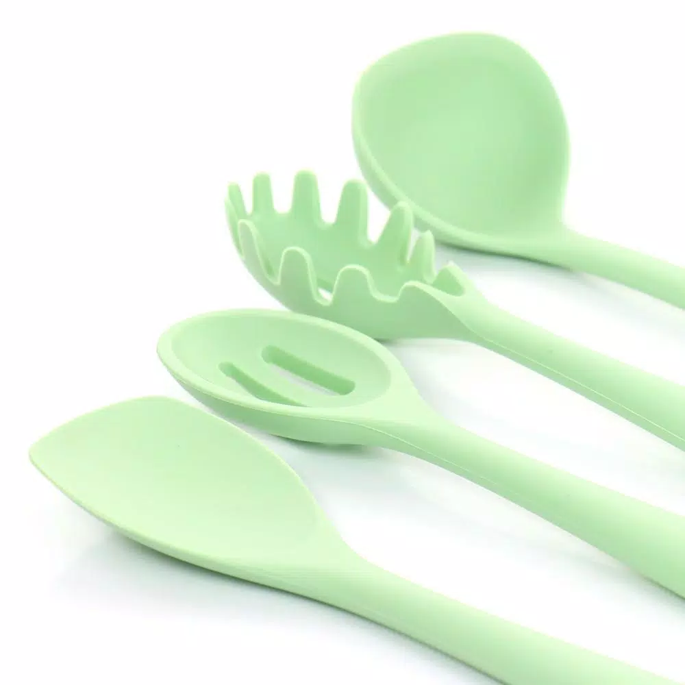 MegaChef 12-Piece Mint Green Silicone Kitchen Utensil Set