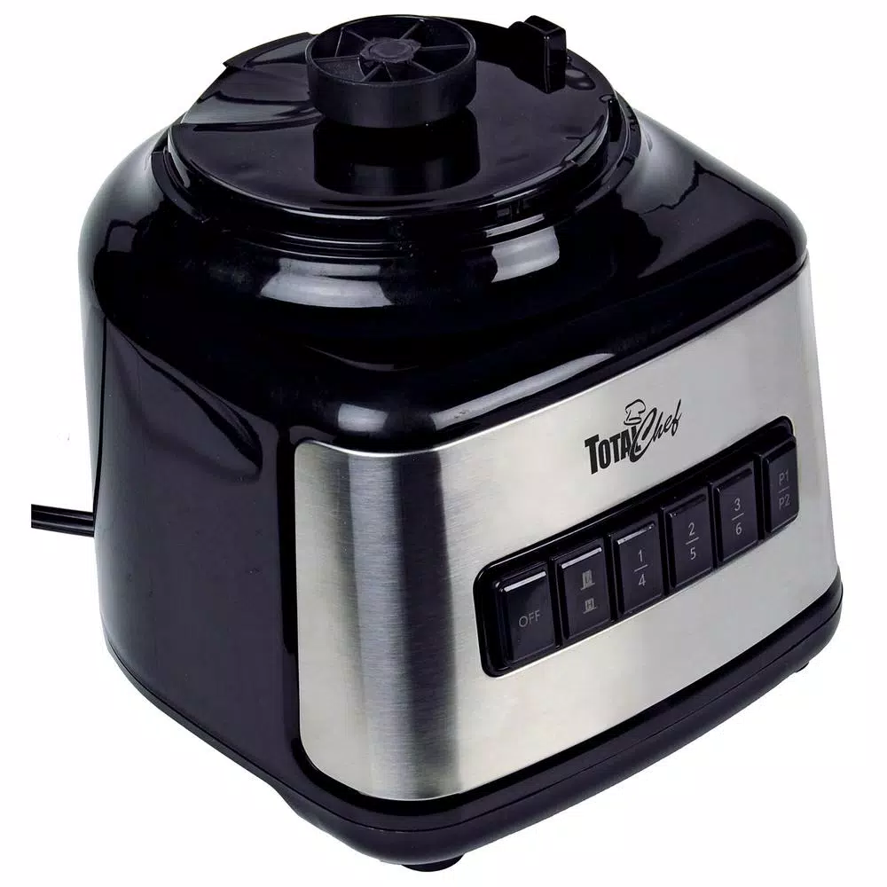 Total Chef 500-Watt 8-Speed Stand Blender with 50 oz. Glass Pitcher, Black
