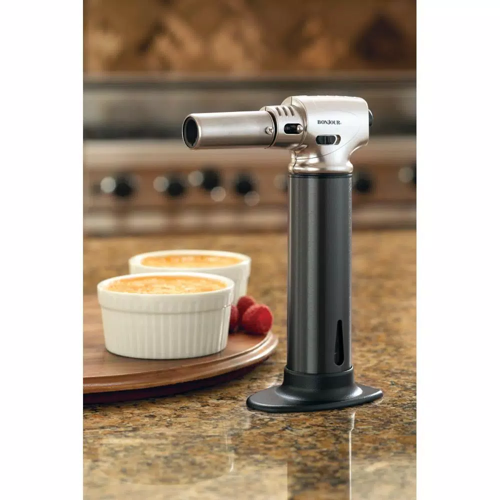 BonJour Professional Aluminum Culinary Chef's Torch for Creme Brulee and Pastry
