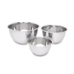 Unbranded 3-Piece Stainless Steel Mixing Bowl Set, 5.2 Qt, 3.25 Qt, 1.25 Qt thumbnail 6
