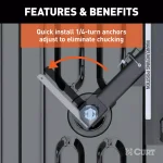 CURT A20 5th Wheel Hitch with R20 Roller and Ram OEM Puck System Adapter, 20,000 lbs. Capacity thumbnail 6