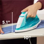BLACK+DECKER Light 'N Easy Compact Steam Iron, 1200W, Teal thumbnail 8