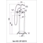 Vanity Art 40 in. Freestanding Single-Handle Claw Foot Tub Faucet with Hand Shower, Polished Chrome thumbnail 6