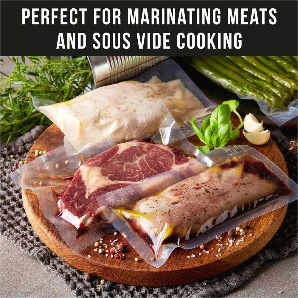 Caso VC 200 Food Vacuum Sealer with Integrated Cutter, Roll Box, and Bonus Bag & Roll Set