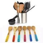BergHOFF 29-Piece Kitchen Utensil Set with Bamboo, Nylon, and Stainless Steel Tools and Holder thumbnail 1