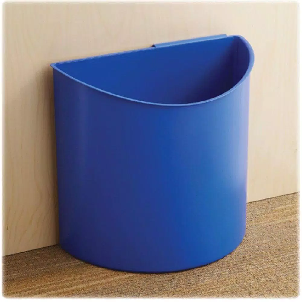 Safco 14 Gal. Small Desk-Side Indoor Recycling Bin, 2-Pack Color-Coded Set