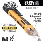 Klein Tools 2-Piece Non-Contact Voltage Tester with Laser Pointer and Dual-Mode Flashlight Work Light Tool Set thumbnail 2