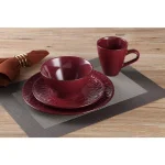 Lorren Home Trends Lorren Home 16-Piece Merlot Stoneware Dinnerware Set, Service for 4 thumbnail 4