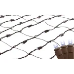Northlight 2 ft. x 8 ft. Pure White LED Net Style Christmas Tree Trunk Wrap Lights with Brown Wire thumbnail 1