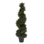 Pure Garden 48 in. Artificial Cypress Spiral Topiary Tree with Pot thumbnail 1