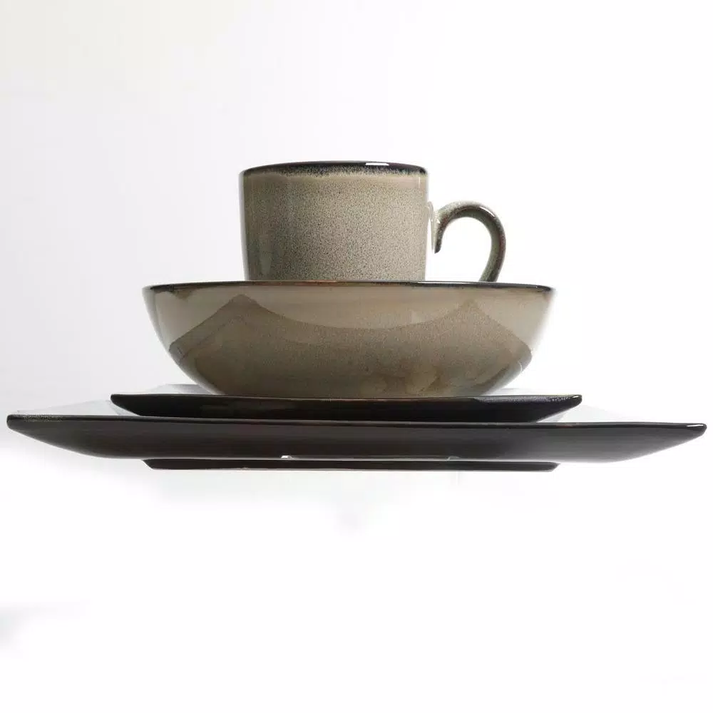 GIBSON elite The Gibson Bloomington 16-Piece Stoneware Dinnerware Set, Service for 4