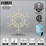 Kringle Traditions 36 in. 105-Light LED Warm White Folding Snowflake Decoration thumbnail 2