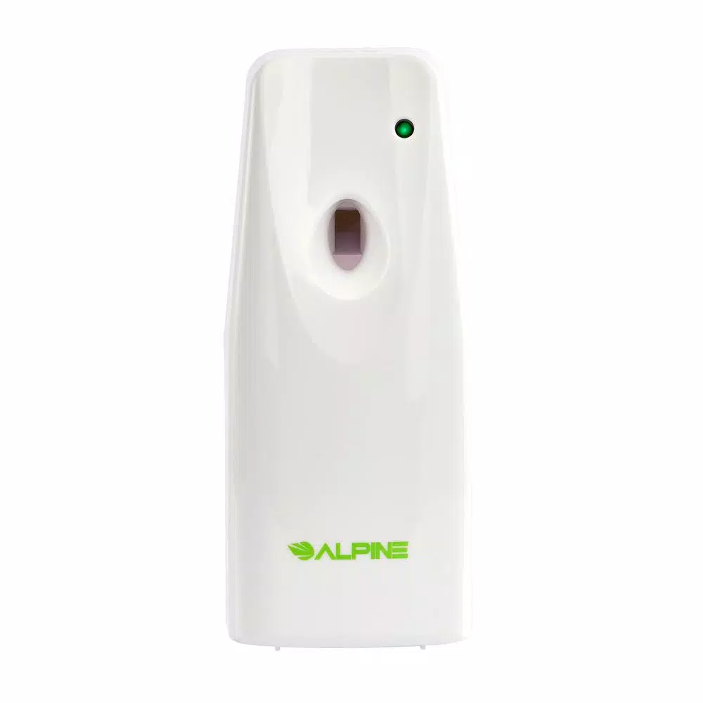 Alpine Industries Automatic Aerosol Air Freshener Dispenser, 8.5 oz. Capacity, White