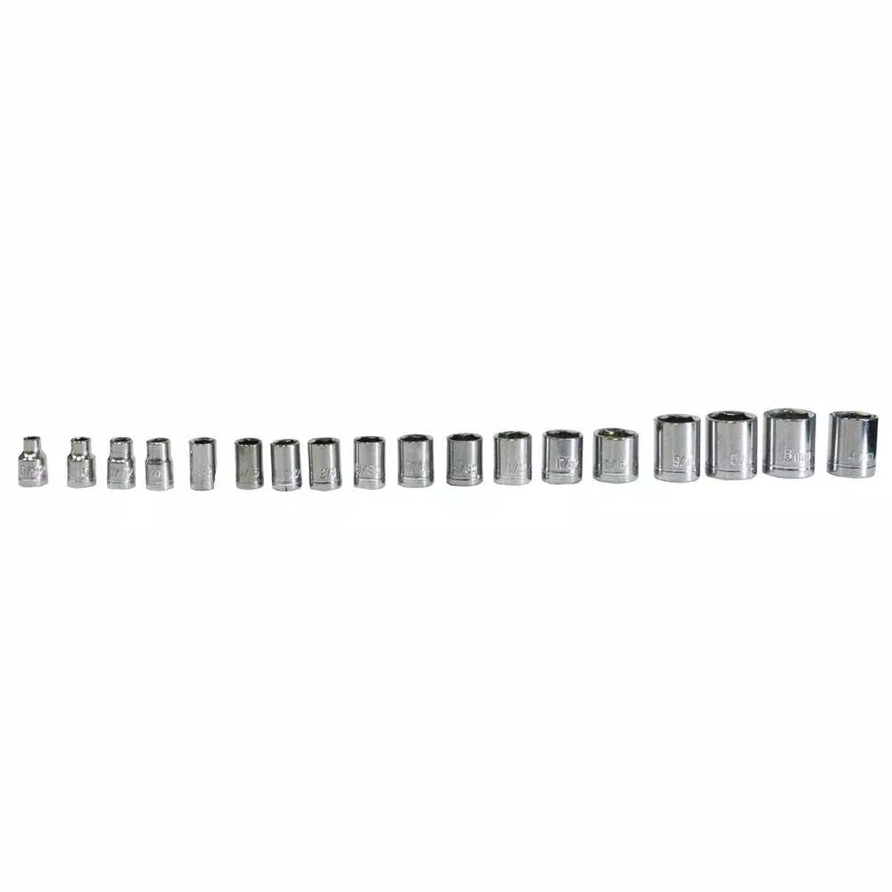 Best Value 40-Piece 1/4 in. and 3/8 in. Ratchet & Socket Set, SAE and Metric, High Carbon Steel