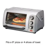 Hamilton Beach Easy Reach 1200W 4-Slice Silver Toaster Oven with Roll Top Door thumbnail 5