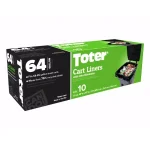 Toter 64 Gallon Trash Can Liners, 1.1 Mil Heavy Duty, 10-Count thumbnail 1