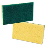 Boardwalk Medium-Duty Dual-Action Scrubbing Sponge, Yellow/Green, 3-5/8 in. x 6-1/10 in. (20-Carton Case) thumbnail 3