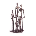 Danya B Family of Five Bronze Sculpture - Handcrafted Sand Cast Metal Statuary thumbnail 2
