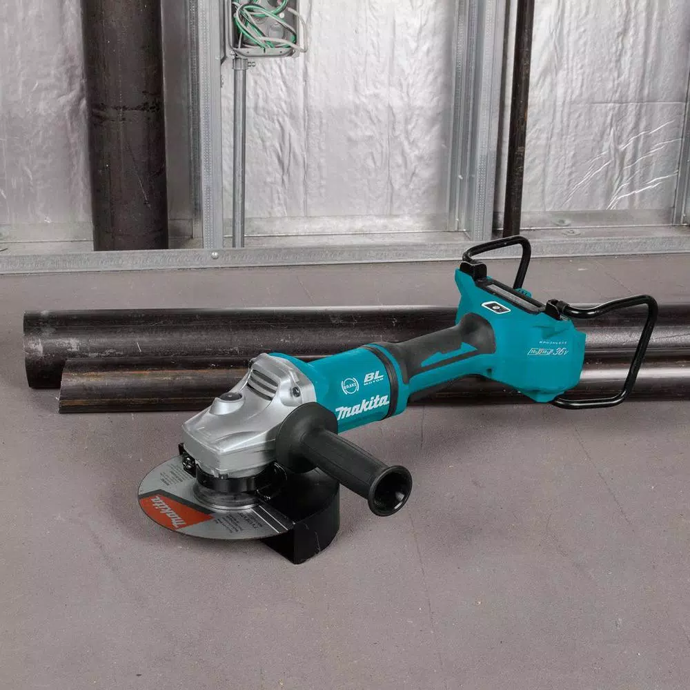 Makita 18V X2 LXT Brushless 7 in. Cordless Angle Grinder with AWS & Electric Brake