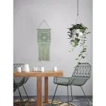 Unbranded Marmont Hill Light Green Macrame Wall Tapestry - Hand Woven Cotton Wall Hanging thumbnail 1