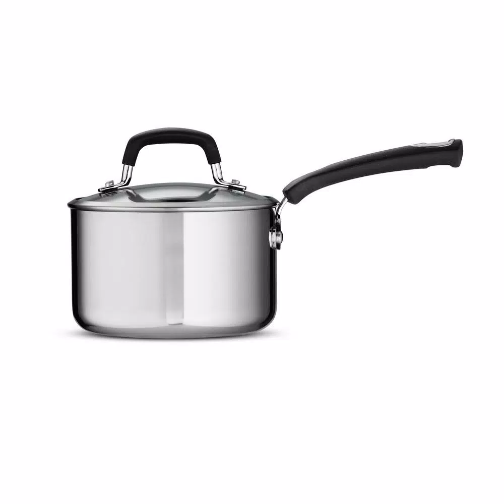 Tramontina Style 2 qt. Aluminum Nonstick Sauce Pan with Mirror-Polished Finish and Glass Lid