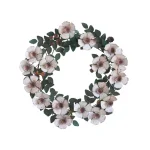 3R Studios Bungalow Lane 19 in. Hand Painted Tole Metal Flower Wreath, Multi-Colored thumbnail 4