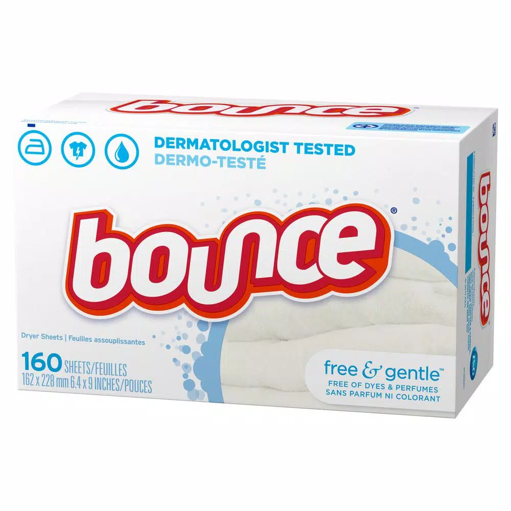 Bounce Free and Gentle Unscented Dryer Sheets, 160-Count